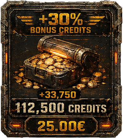 112500 Crédits (+30% – 146.250 credits)